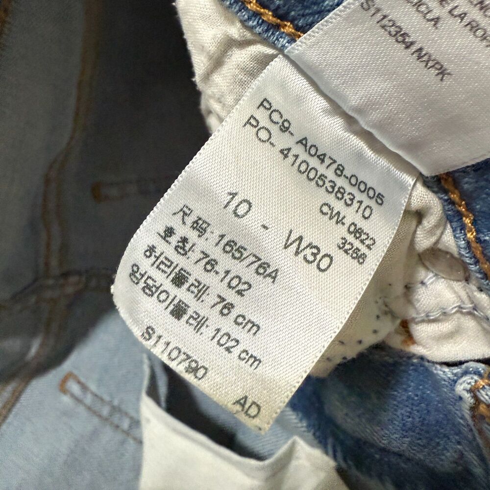 Levi's Strauss Signature Heritage High Rise Straight Leg Jean in Blue Sz W30 - Picture 7 of 8